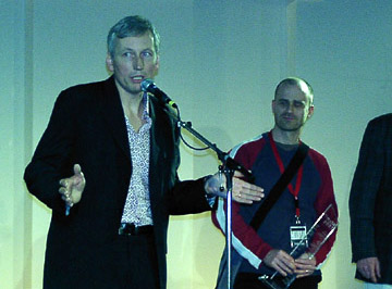 Ernst Nathorst-Boos Accepts MIPA Award for Propellerhead's Reason software instrument at Musikmesse 2003